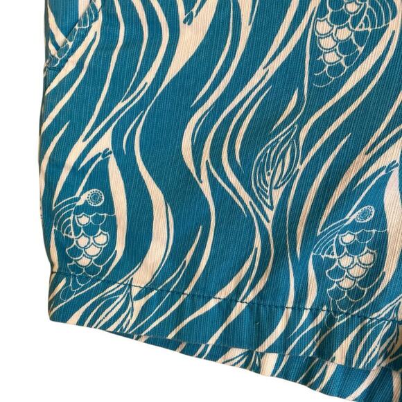 Lilly Pulitzer Callahan Shorts 5” White Turquoise Joe Fish Vacation Preppy 10 - Picture 10 of 16